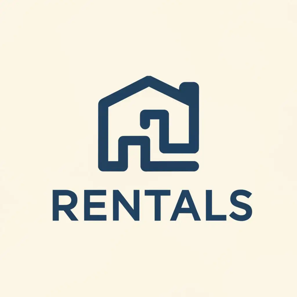 a logo design,with the text "Rentals", main symbol:home, house, rent,Moderate,clear background