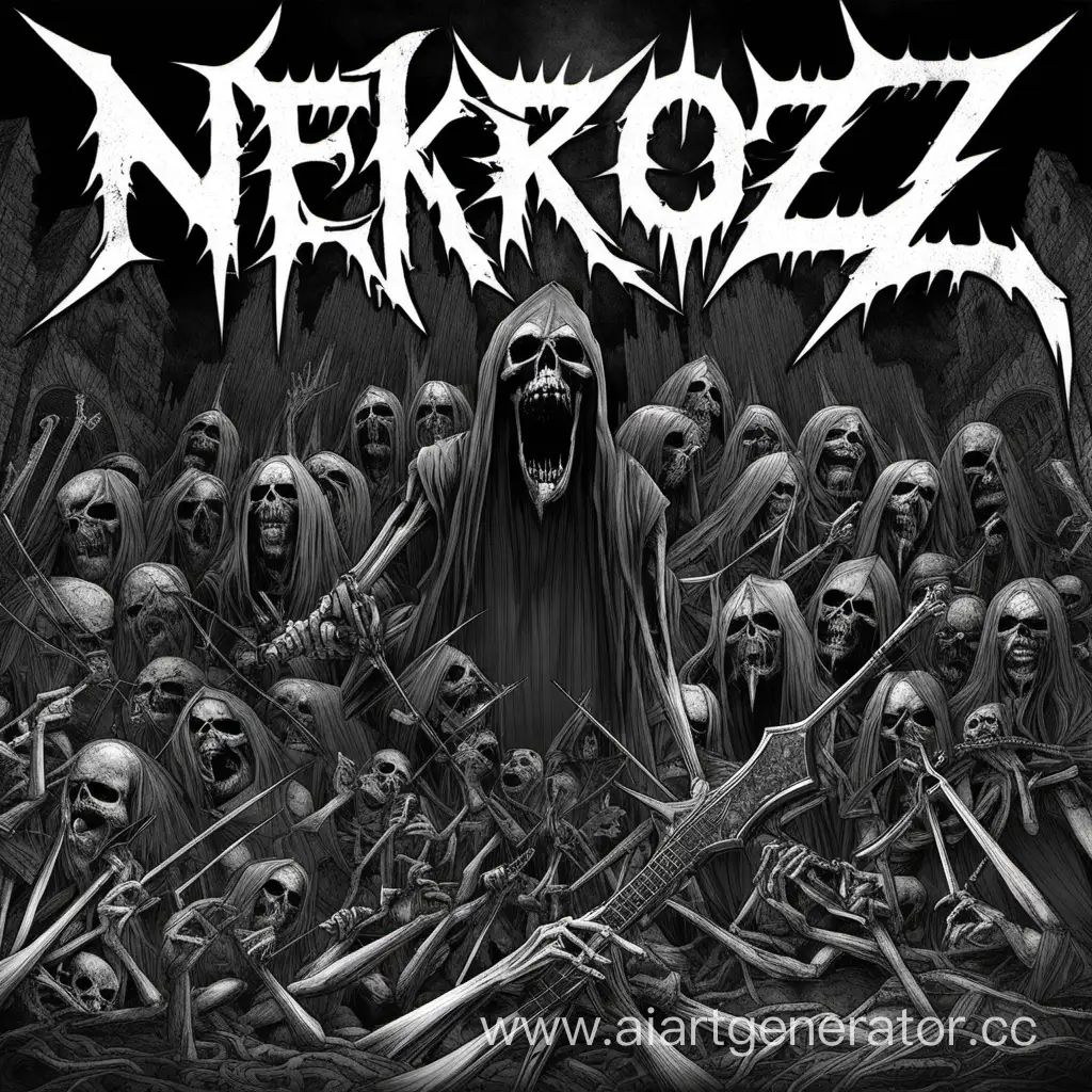 Обложка для альбома death metal для группы Nekroz 