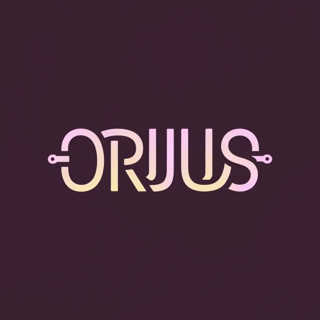 a logo design,with the text "Orjus", main symbol:chains,, purple,Сложный,be used in Религия industry,clear background