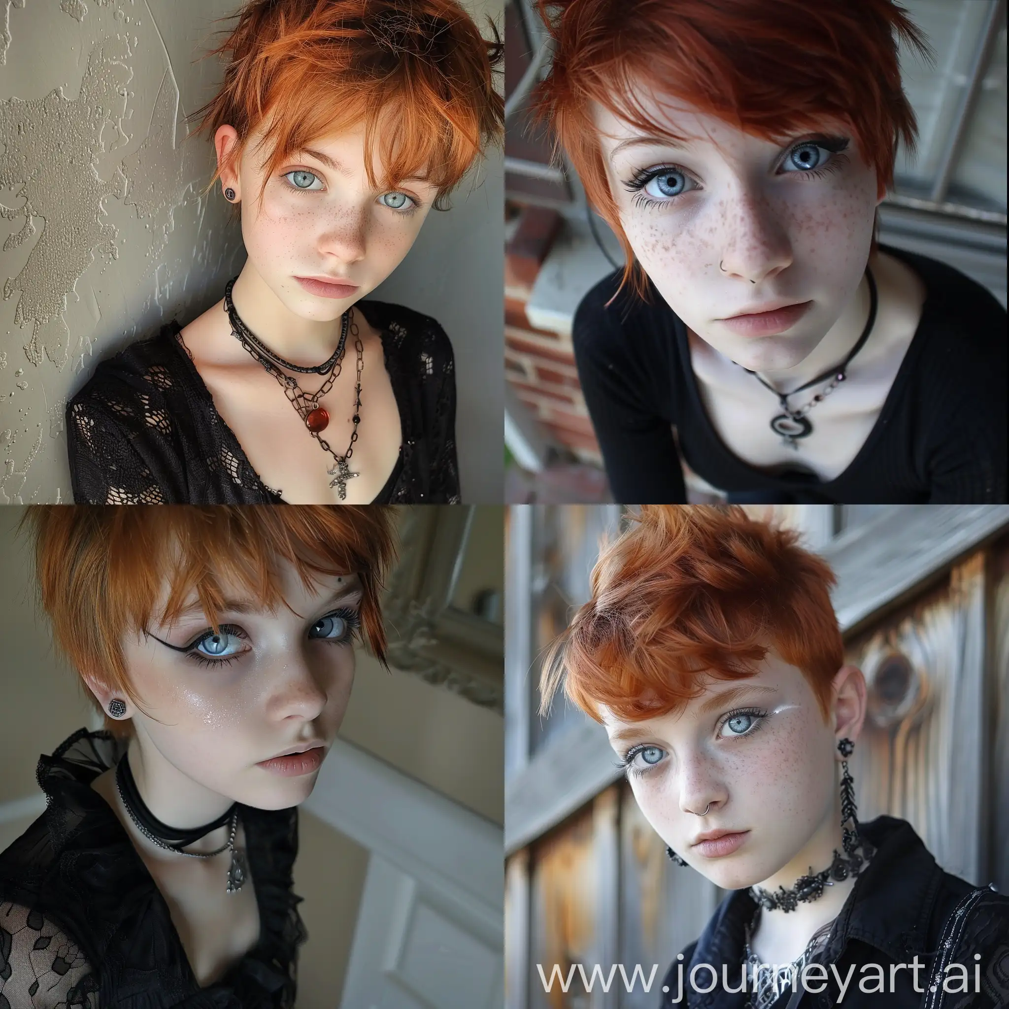 Goth-Teen-with-Pixie-Cut-Mysterious-RedHaired-Girl-with-Icy-Blue-Eyes