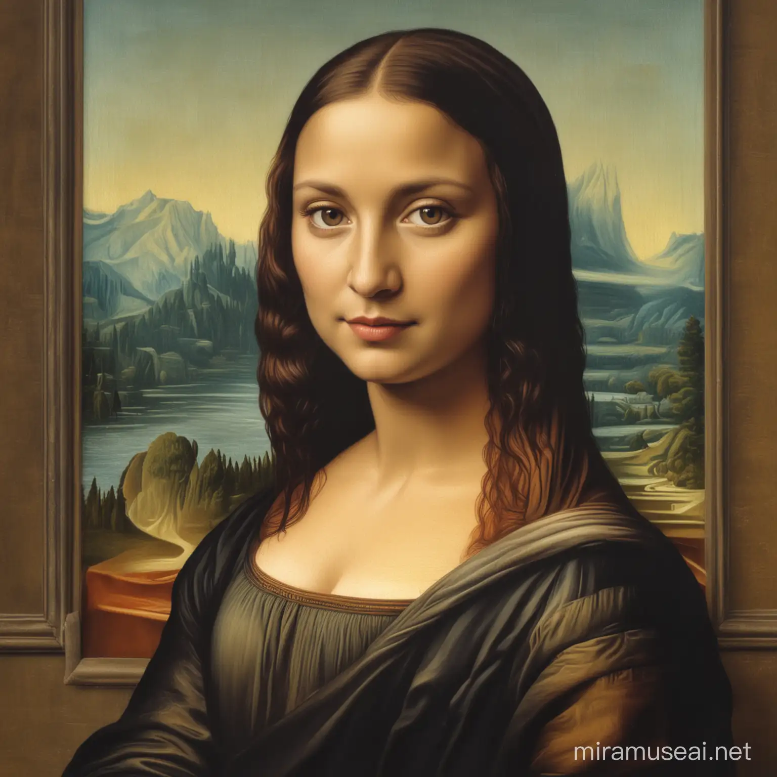 Contemporary Interpretation of the Iconic Mona Lisa Portrait