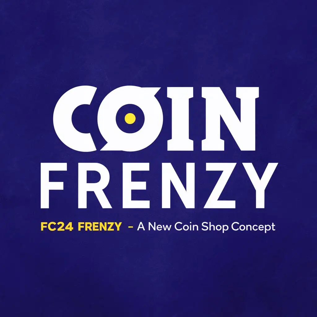 logo, Coin Frenzy, with the text "FC24 Frenzy - a New coin shop Concept", typography