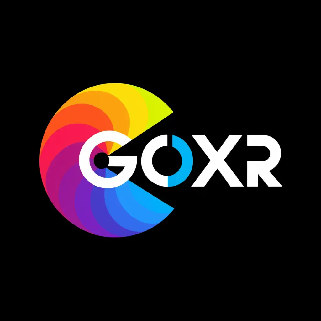 a logo design,with the text "GO  XR", main symbol:Play button,Moderate,be used in Events industry,clear background