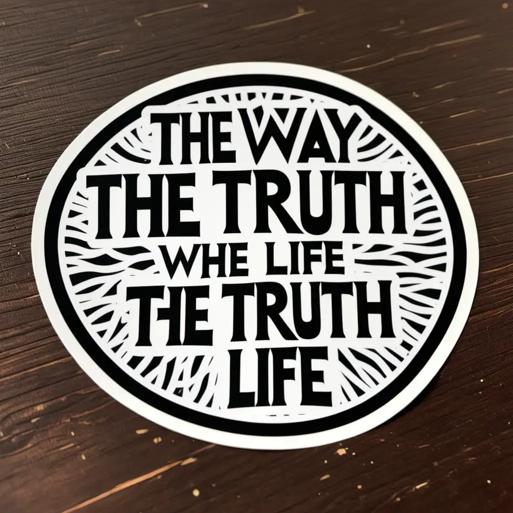 The Way. The Truth. The Life. Sticker. 