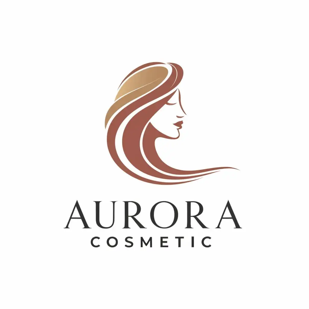 LOGO-Design-for-Aurora-Cosmetic-Elegant-Womens-Silhouette-in-Soft-Pastels-on-Clear-Background