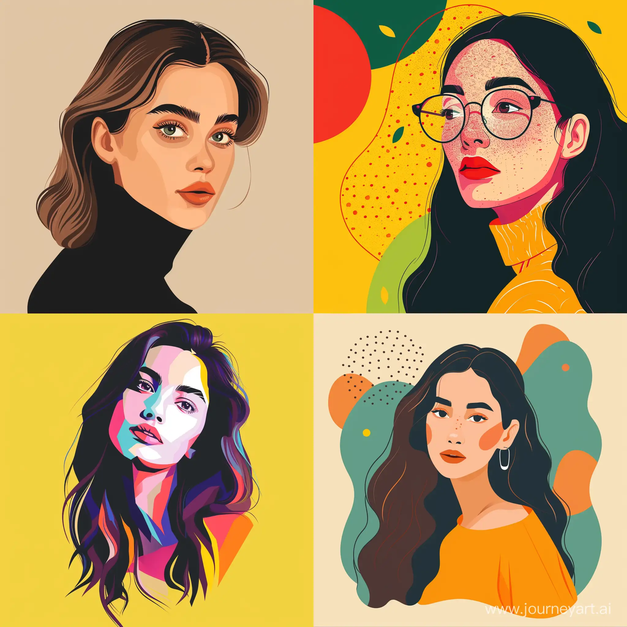 Modern-Vector-Portrait-with-Trendy-Illustration-Style