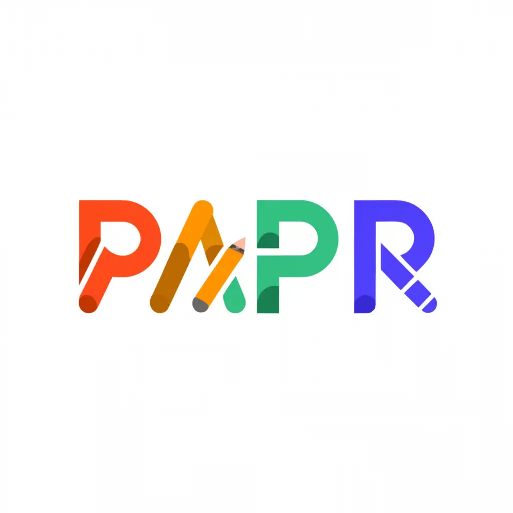 a logo design,with the text "PAPR E", main symbol:office supplies,complex,clear background