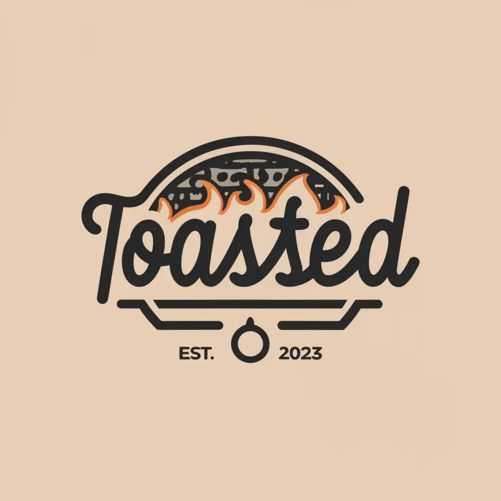 a logo design,with the text "Toasted", main symbol:oven,complex,be used in Restaurant industry,clear background

no curive