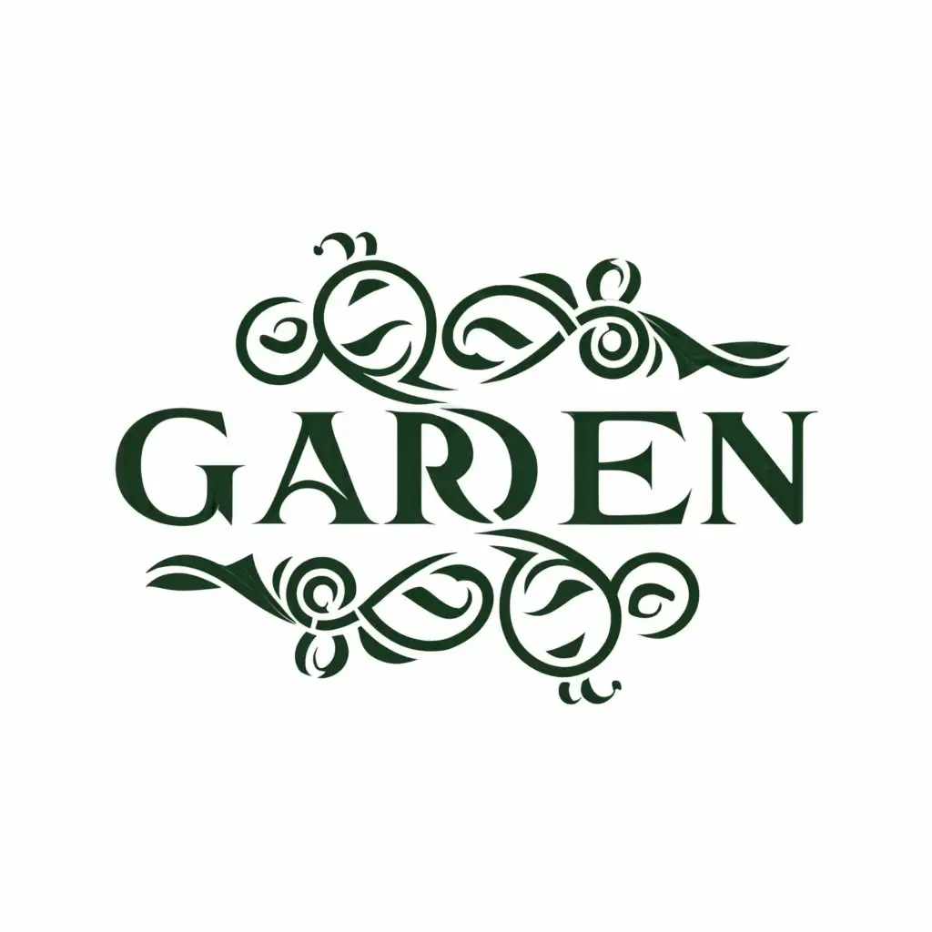 a logo design,with the text "GARDEN", main symbol:PLANT,complex,clear background