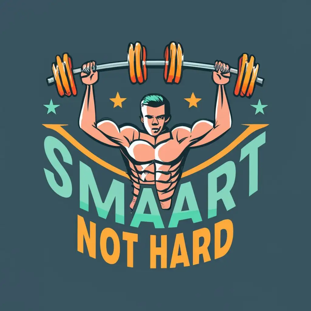 logo, Smart Muscle, with the text "work Smart not Hard", typography, be used in Sports Fitness industry