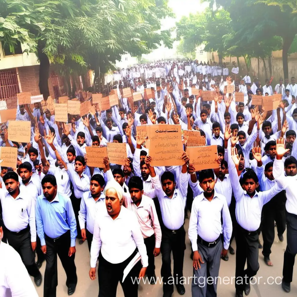 Протест школьников против учителей