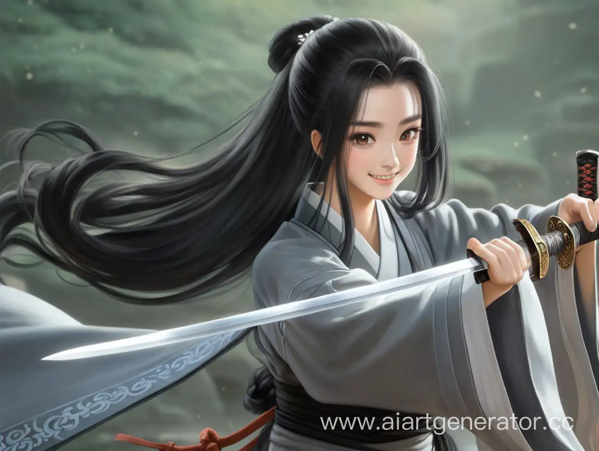 Graceful-HanfuClad-Woman-Smiling-with-a-Sword