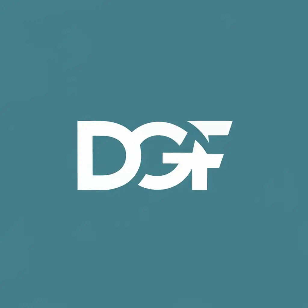 logo, logo should have a corporate other organization like IT group, with the text "DGF", typography, be used in Technology industry