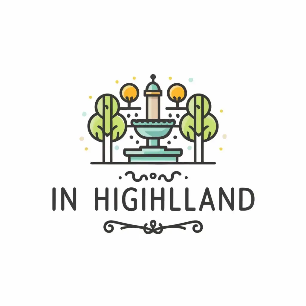 LOGO-Design-For-inHighland-Town-Square-Streetscape-with-Fountain-Typography-for-Beauty-Spa-Industry