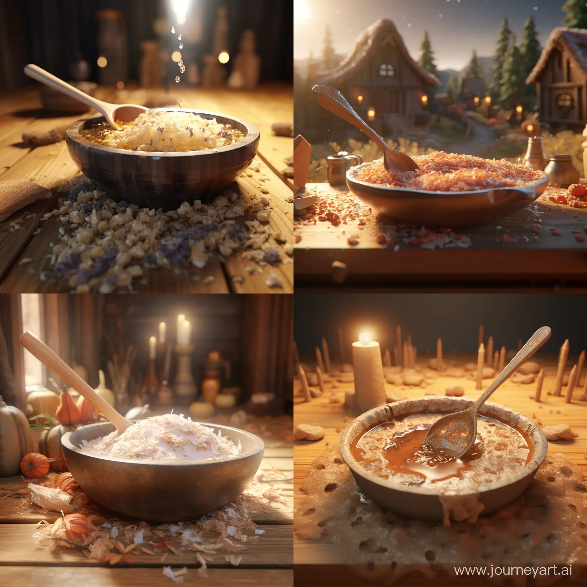 Lumberjack-Preparing-Porridge-with-Axe-Whimsical-3D-Animation