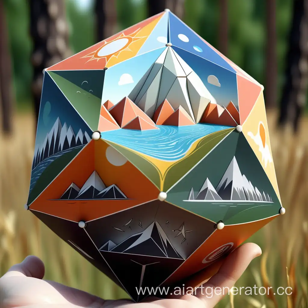 Voluminous-Rotating-Icosahedron-Depicting-Natures-Wonders-in-Krasnodar-Krai