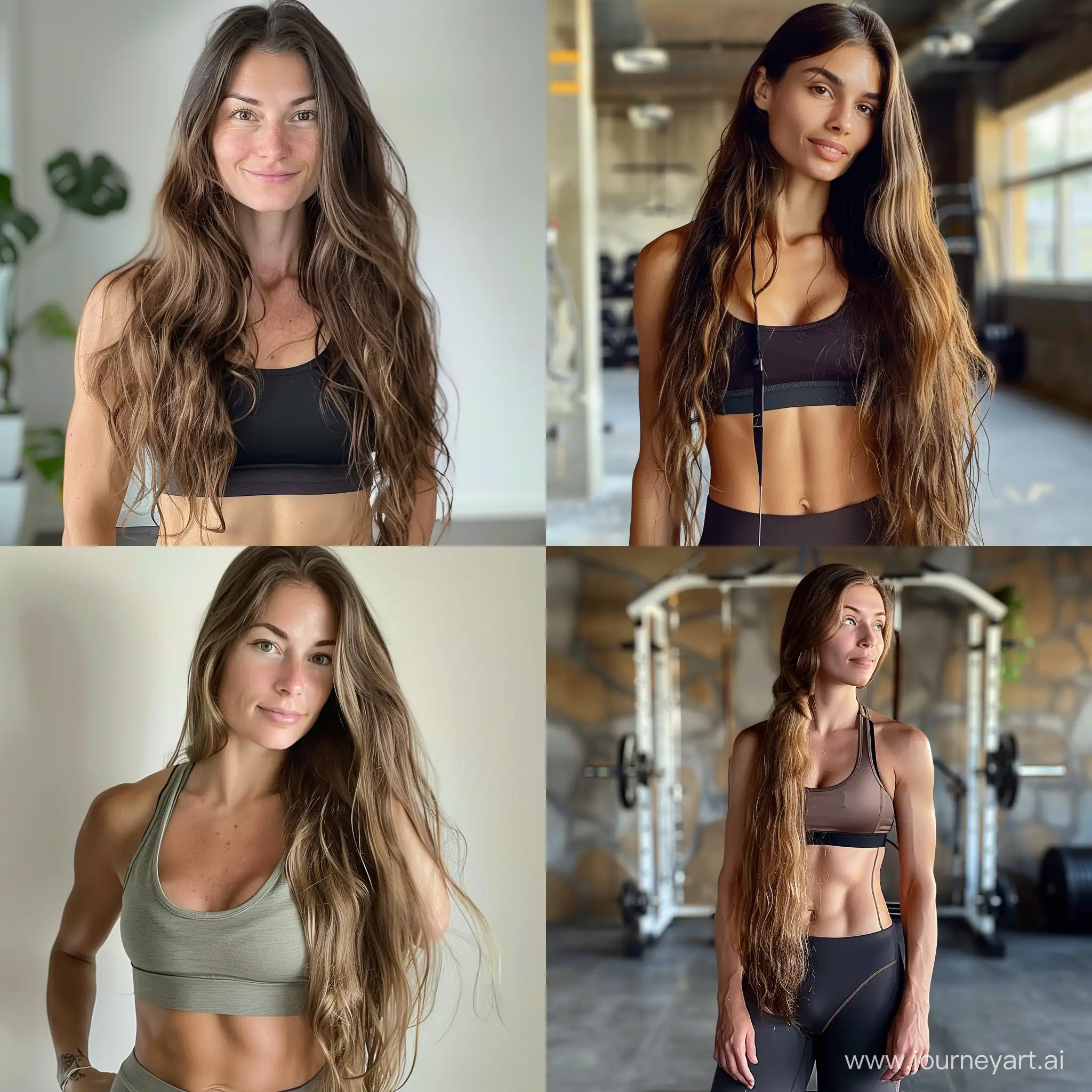 woman sexy, fitness, 30 years, long hair