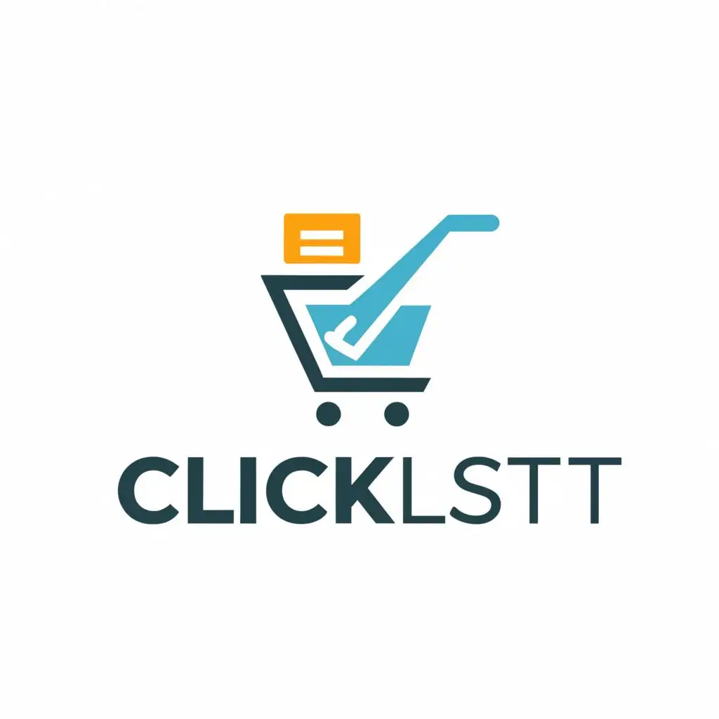 a logo design,with the text "Clicklist", main symbol:shopping cart,Moderate,be used in Retail industry,clear background