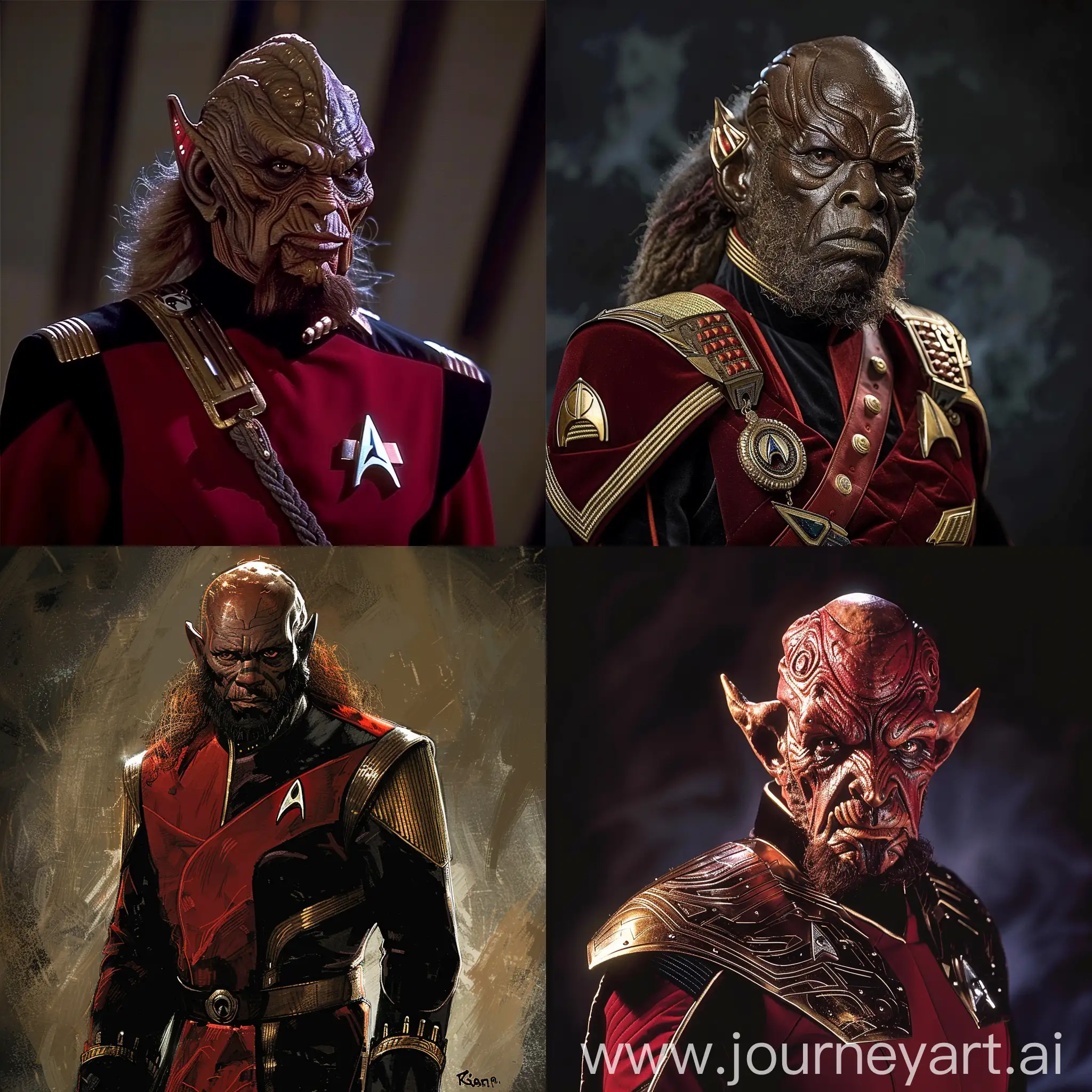 make  a picture of a Klingon in TNG uniform