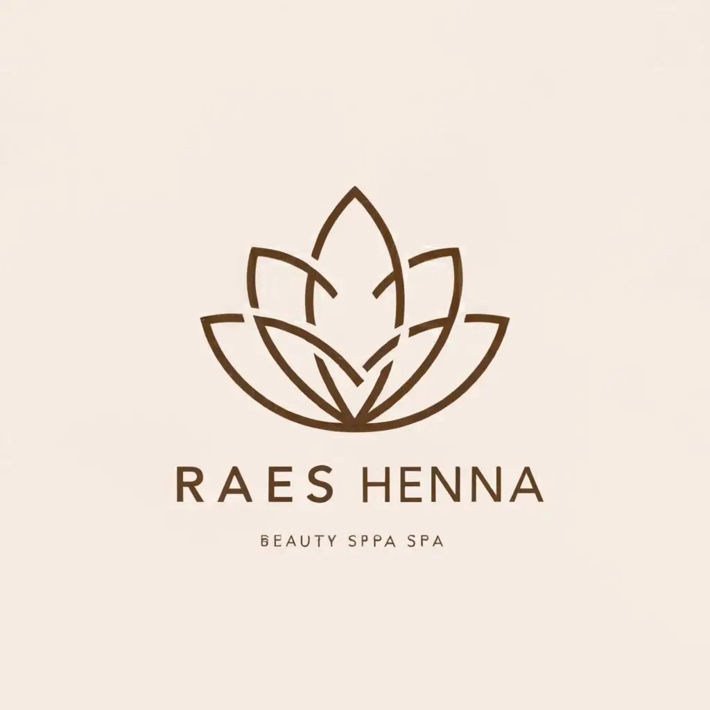 a logo design,with the text "Raes Henna", main symbol:Flowers,Minimalistic,be used in Beauty Spa industry,clear background