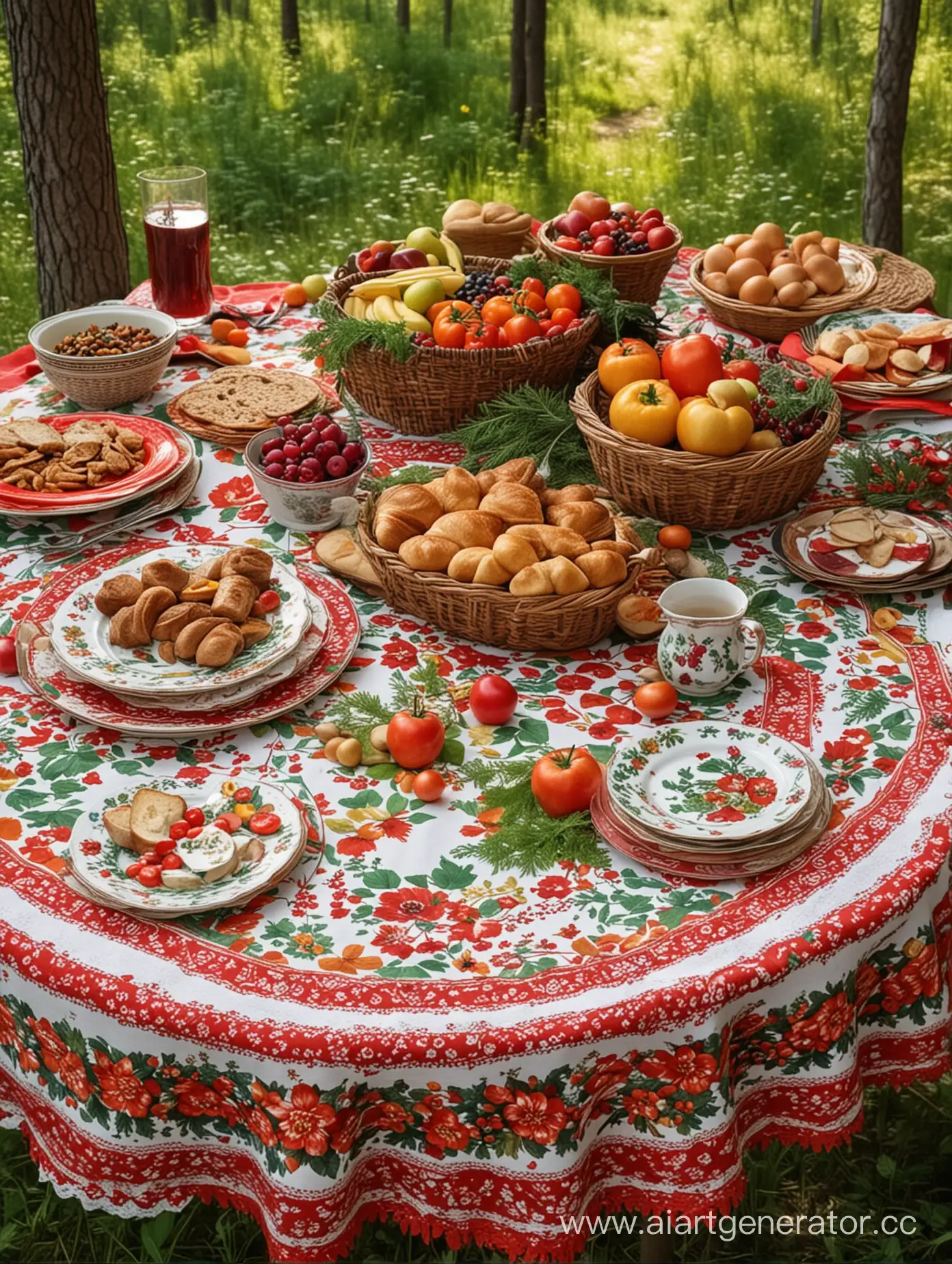 Forest-Feast-SelfPicked-Tablecloth-Laden-with-Traditional-Russian-Cuisine