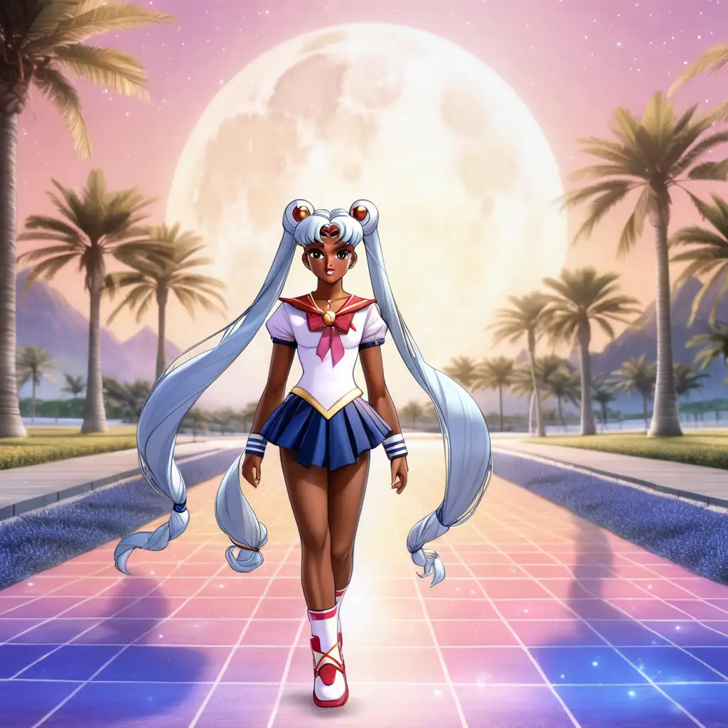 Joyful Sailor Moon Inspired Walk in Terragen Environment