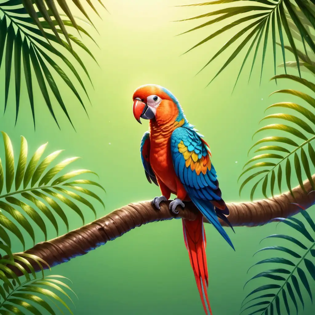 illustration, hintergrund costa rica, 
Papageien sind gesellige Vögel und leben gerne in den tropischen Wäldern Costa Ricas, 