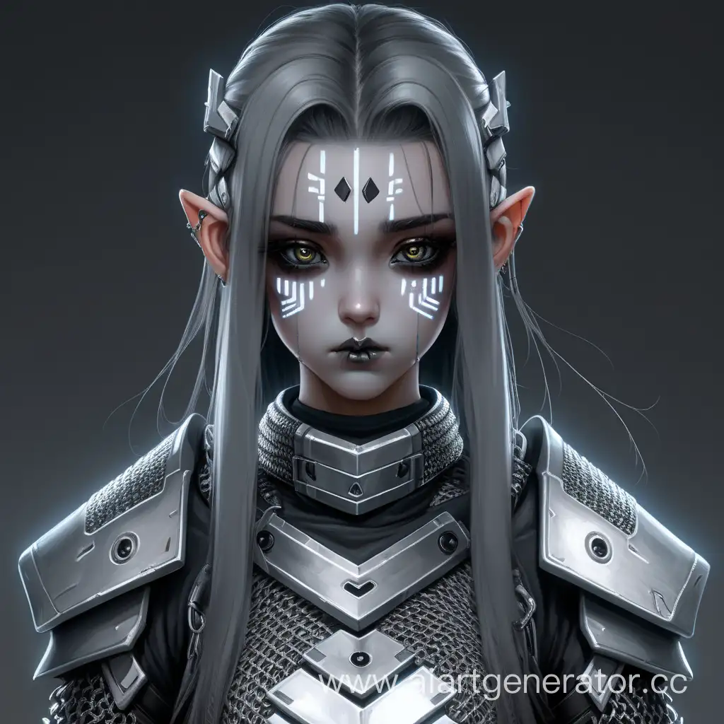 Cyberpunk-Girl-with-Black-Square-Hands-and-Fantasy-Warrior-Clothing