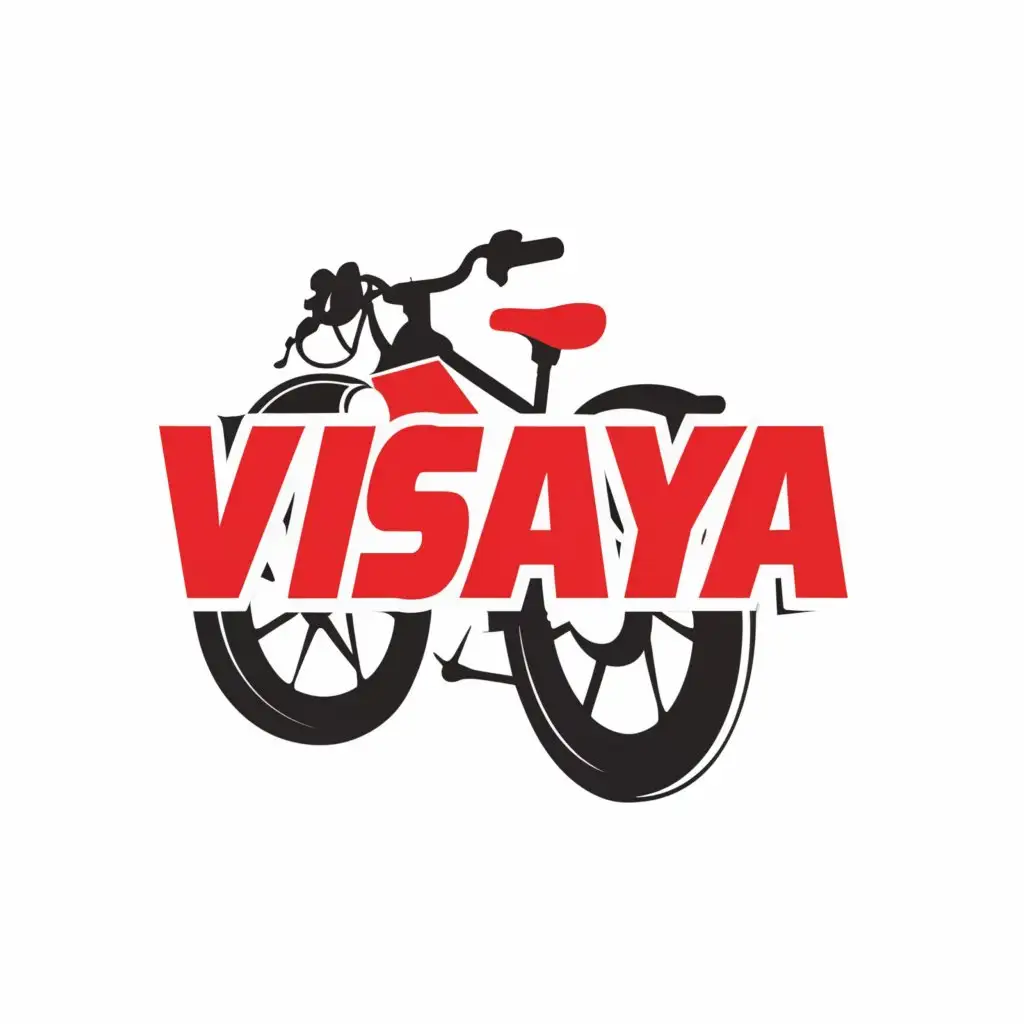 a logo design,with the text "Visaya", main symbol:Bike,Moderate,be used in Automotive industry,clear background