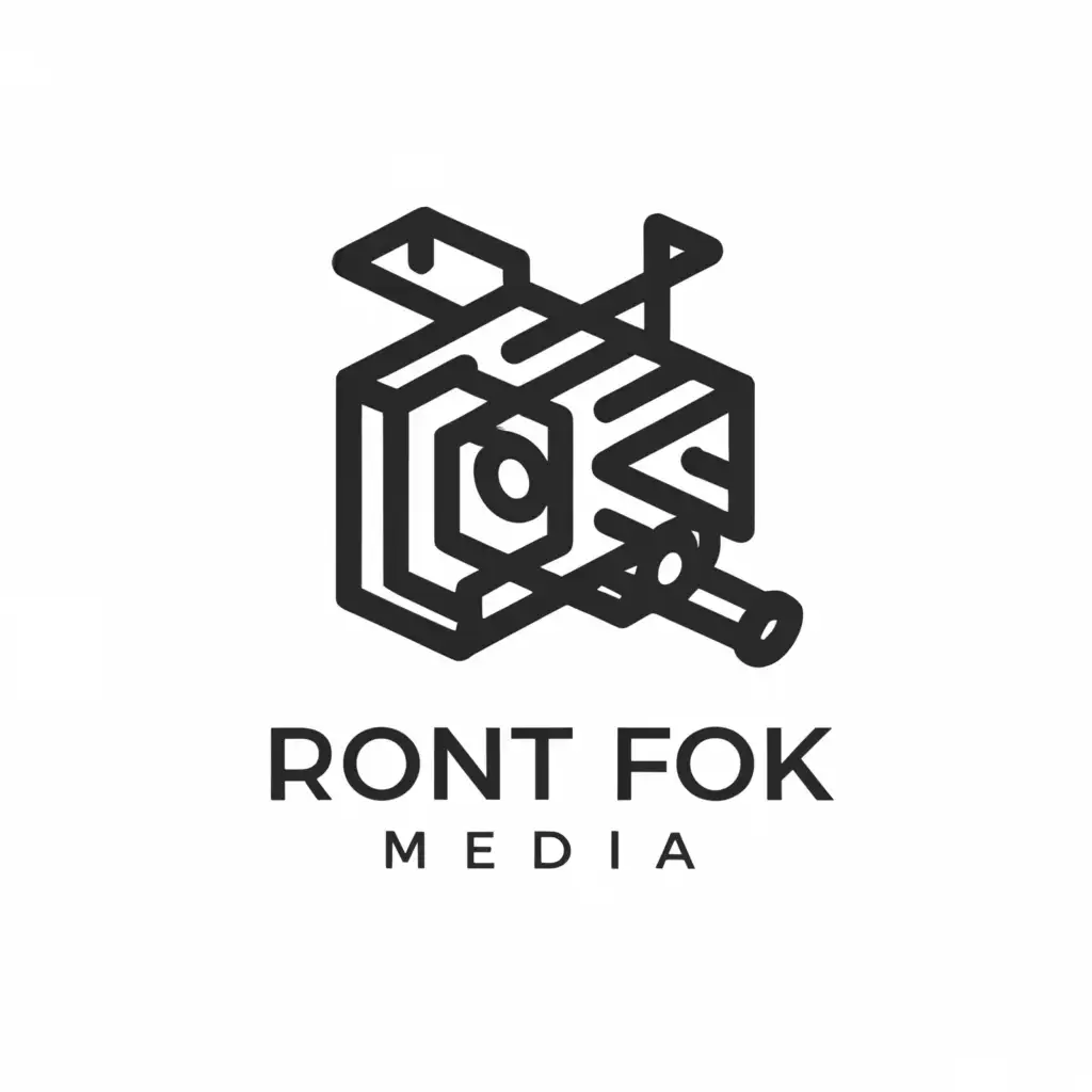 a logo design,with the text "Ront Fok Media ", main symbol:Video camera,complex,be used in Entertainment industry,clear background