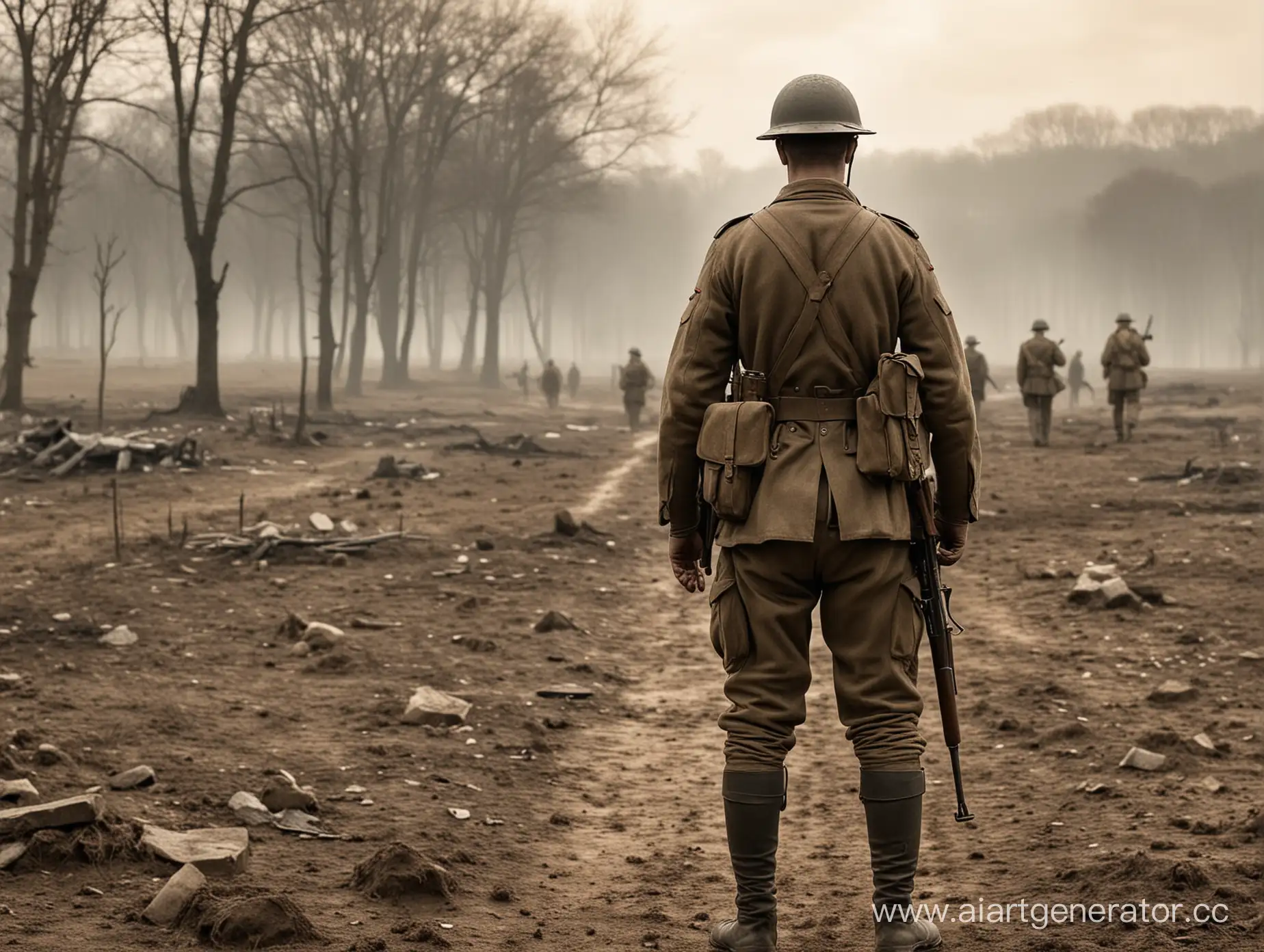 First-World-War-Soldier-Standing-Tall