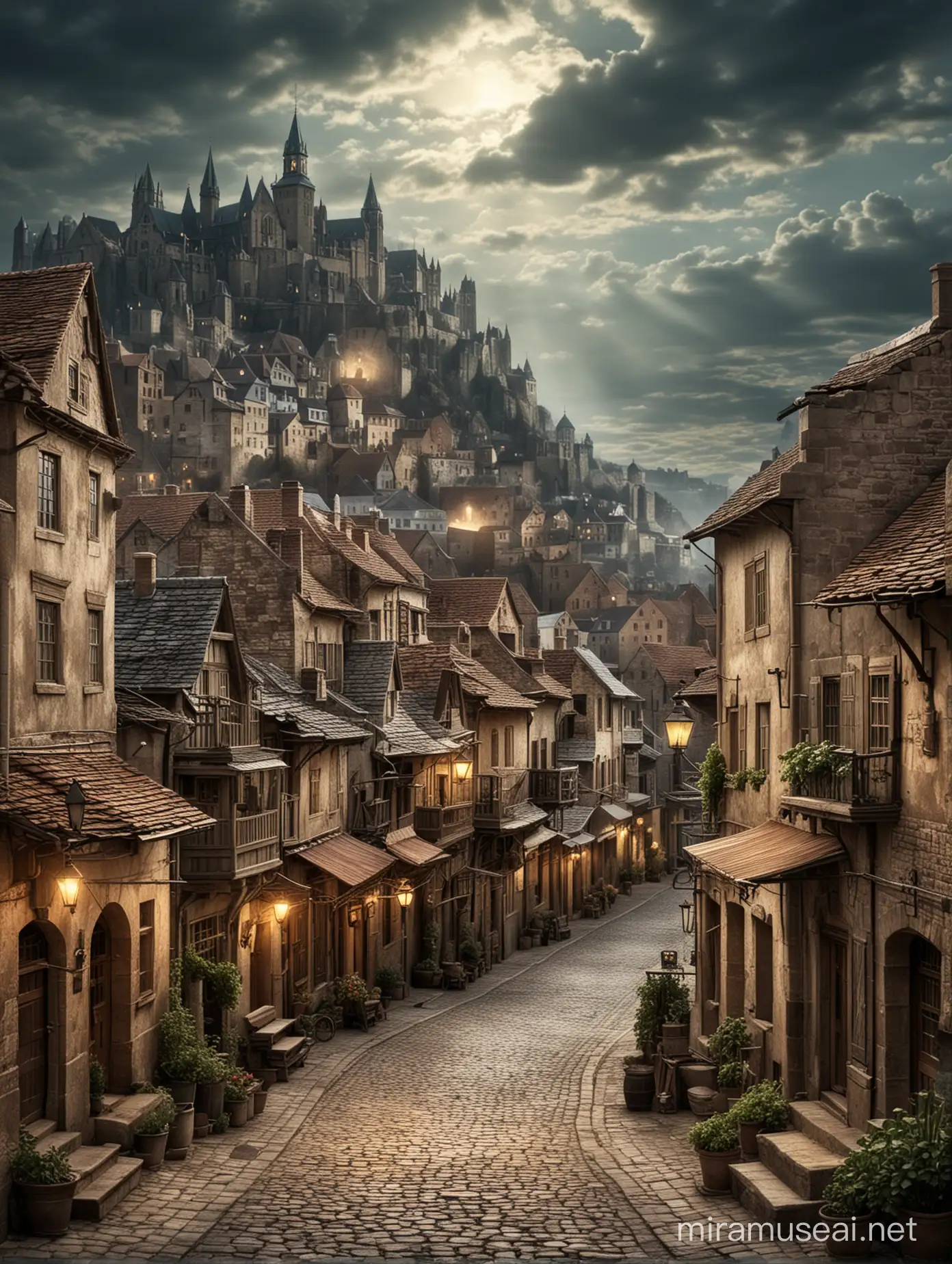 Historic Cityscape Wallpaper with Charming Architecture