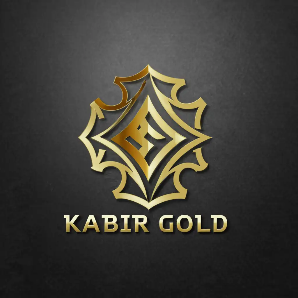 a logo design,with the text "Kabir Gold", main symbol:Gold,Moderate,clear background