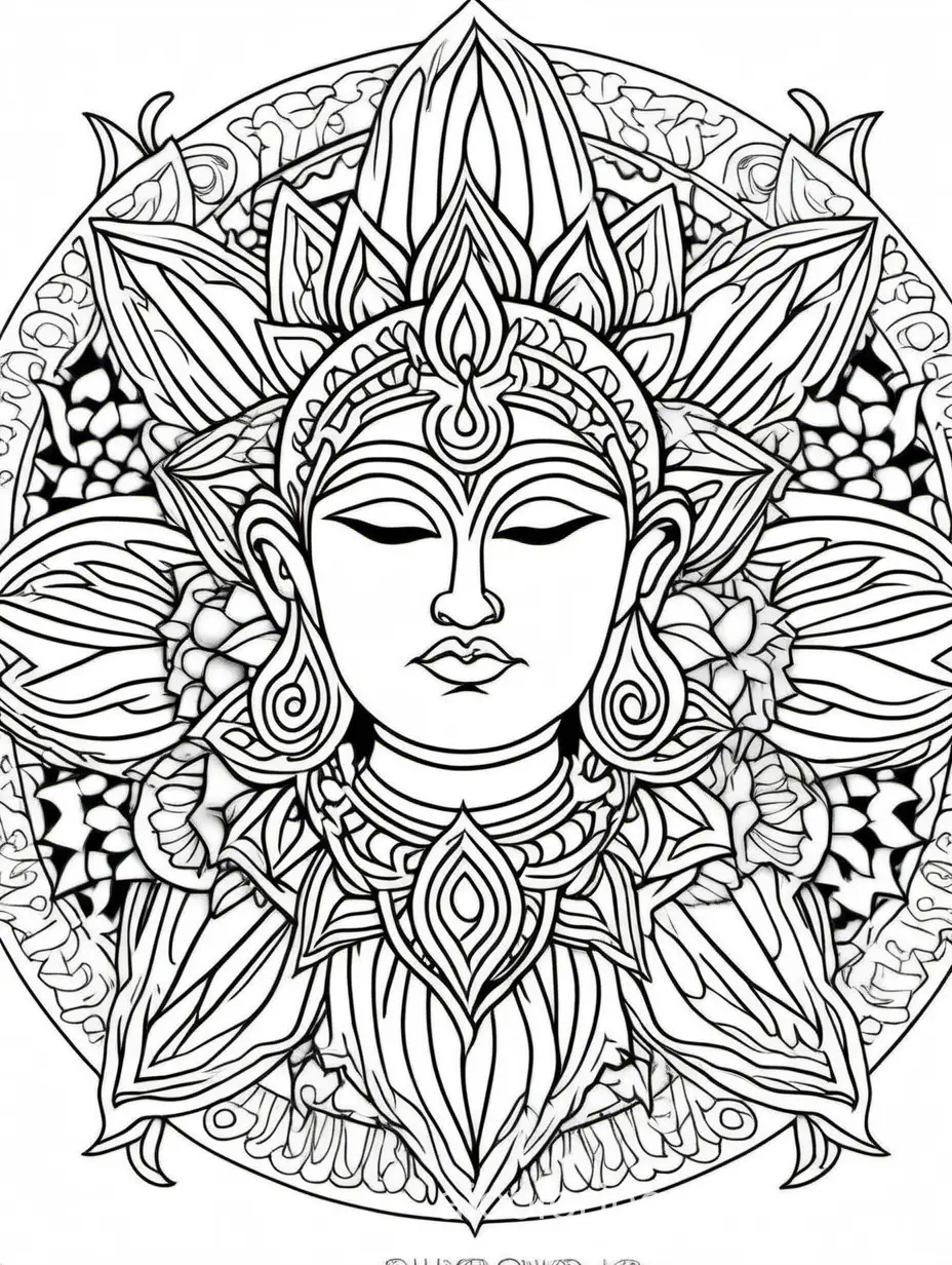 Mystical-Mandala-Coloring-Page-Sexy-Crystals-with-Third-Eye-and-Lotus-Flower
