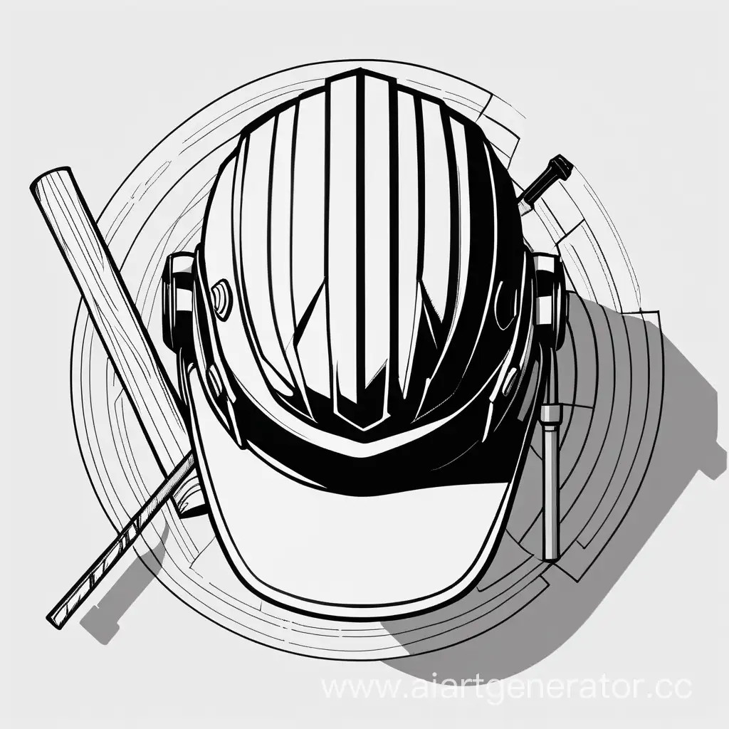 TopView-Minimalist-Construction-Helmet-with-Hammer-Illustration