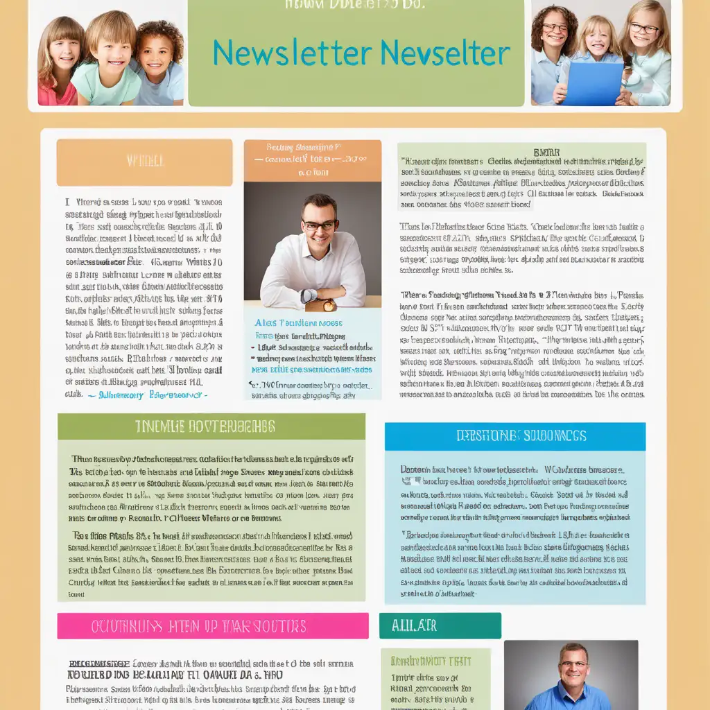 Colored image: Newsletter: One Pager: Customizable template