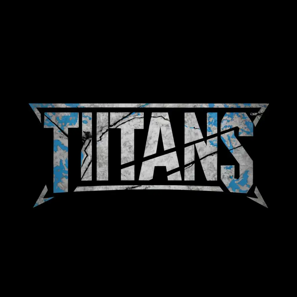 logo, TITANS, with the text "ATTACK TITANS", typography