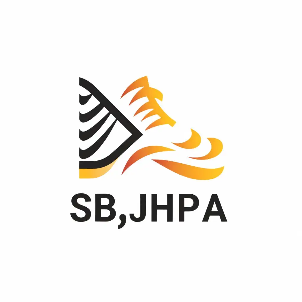 a logo design,with the text "SB Jhapa", main symbol:shoe,complex,clear background