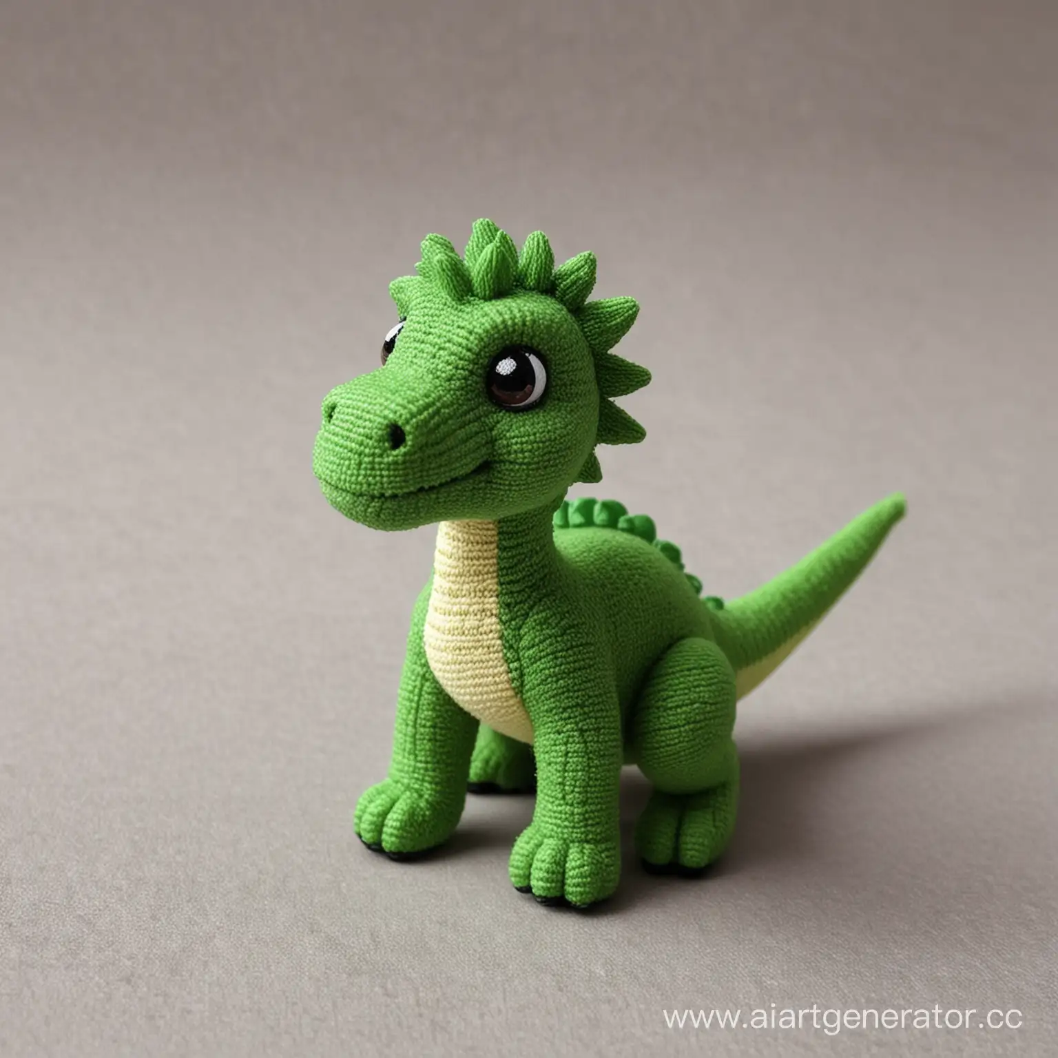 Playful-Small-Green-Dinosaur-Toy-Roaming-in-Lush-Forest