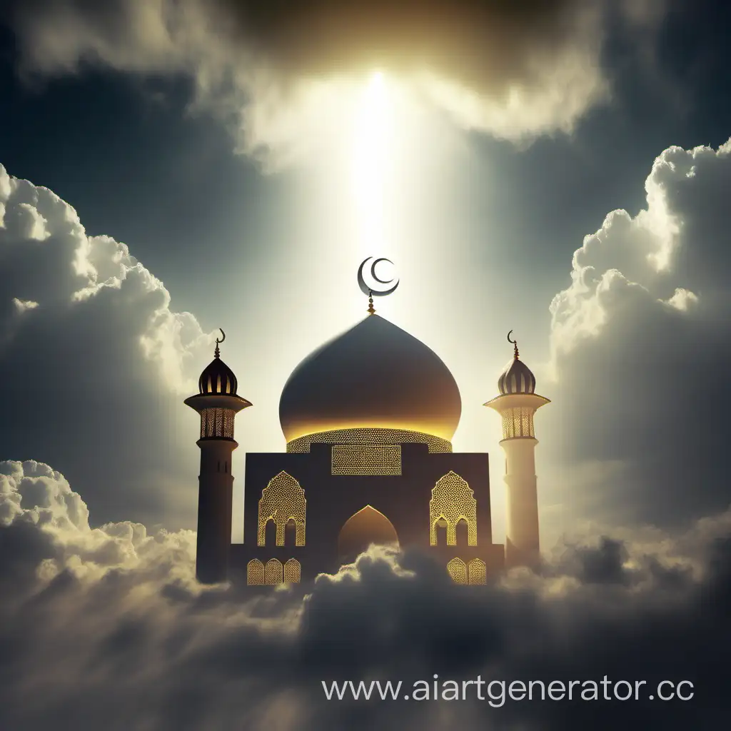 Divine-Light-Amidst-Clouds-Depiction-of-Arabian-Religious-Symbolism