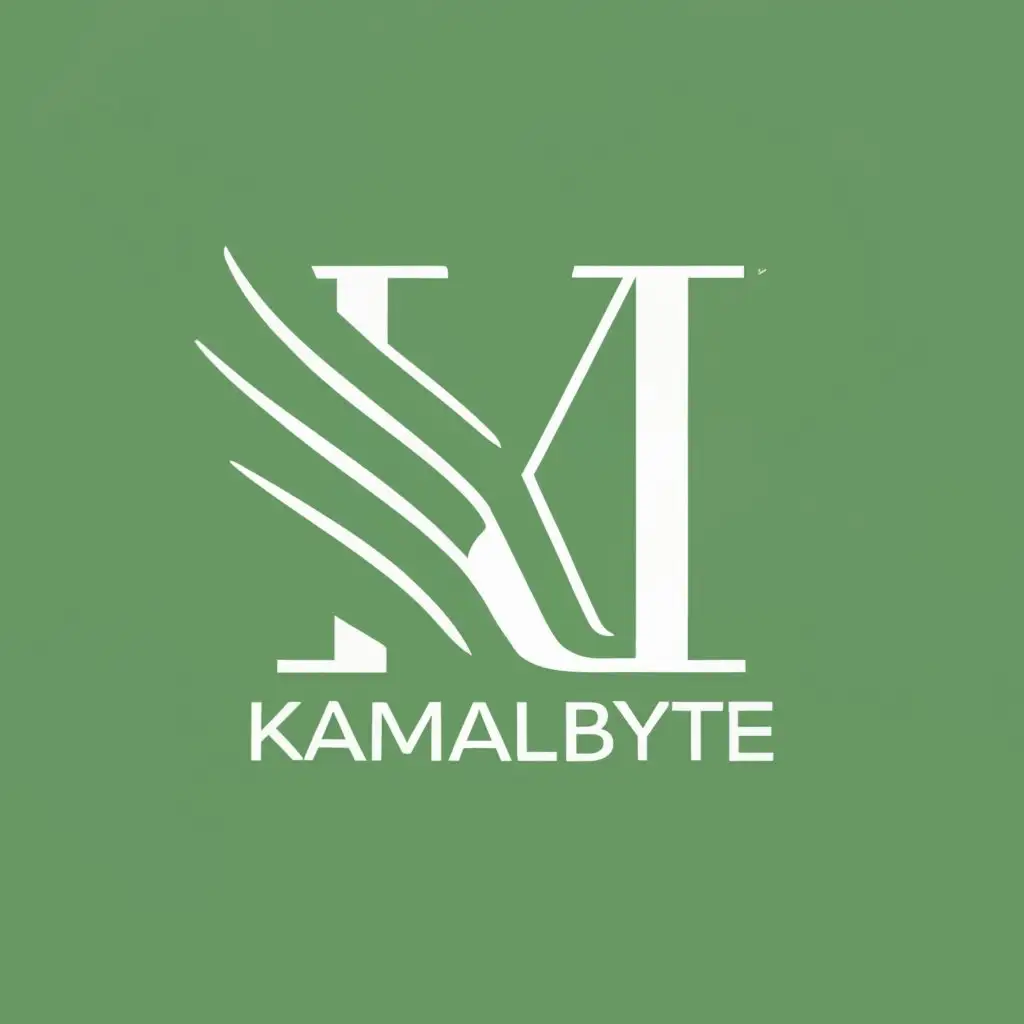 logo, Vector, with the text "KamalByte", typography, be used in Technology industry