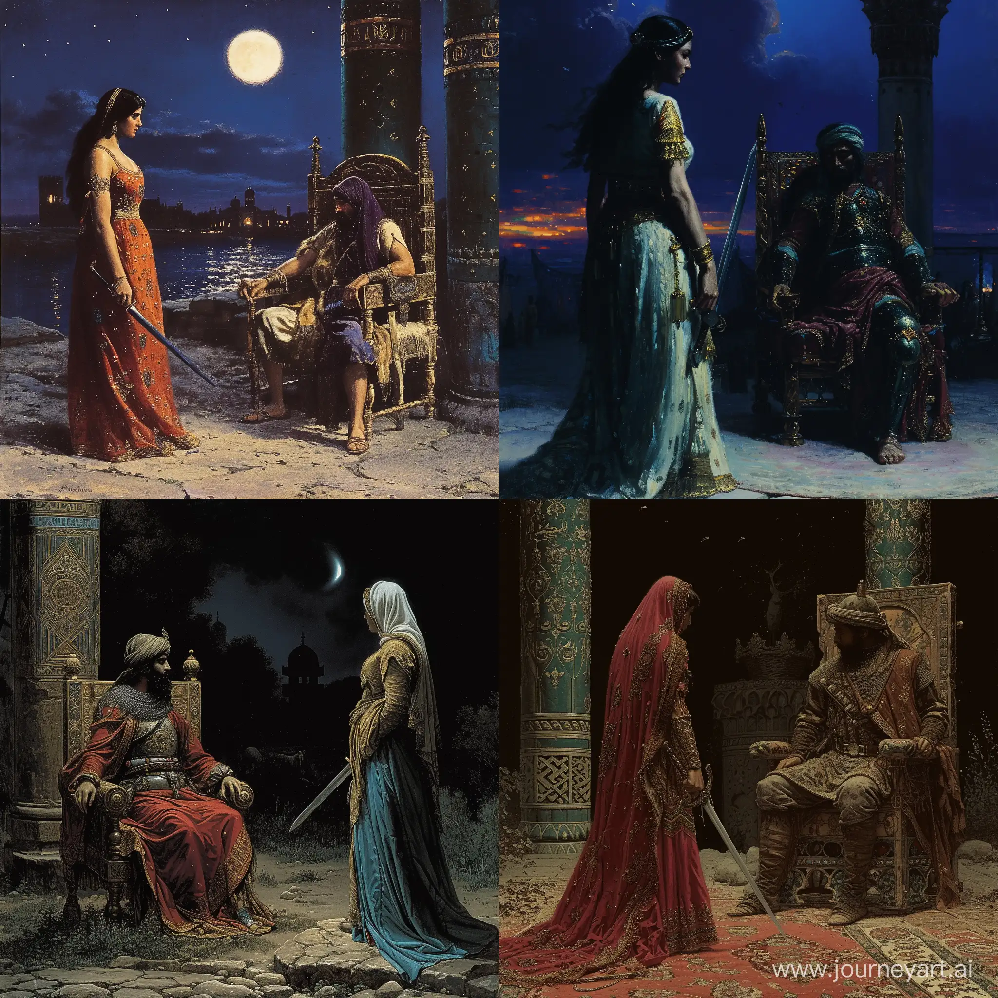 Dark-Night-Betrayal-Persian-Princess-Confronts-Arab-Soldier