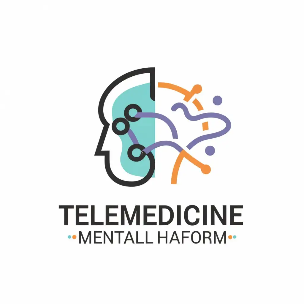 a logo design,with the text "Telemedicine platform for mental health", main symbol:Something related to Mental Health,Moderate,clear background