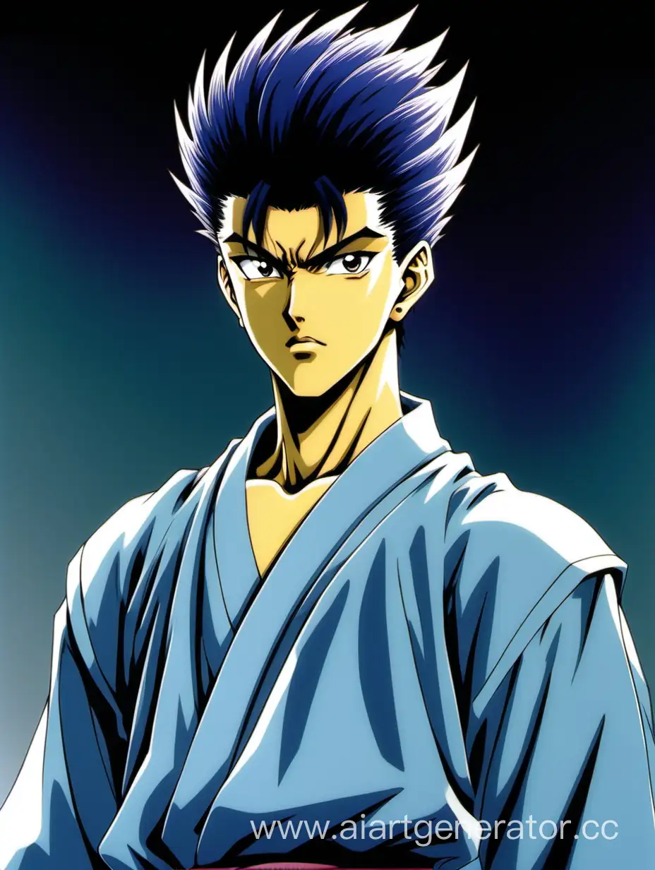 Shinobu sensui un hombre joven con un alma gris , personaje del anime Yu Yu hakusho 