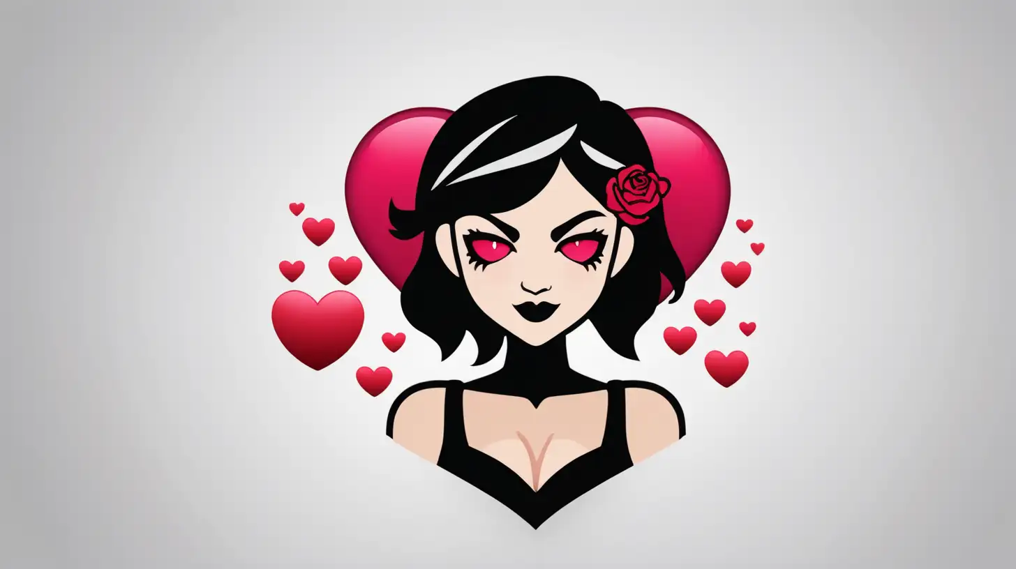 create a bright icon for an evil ex girl-friend that is valentine themed


