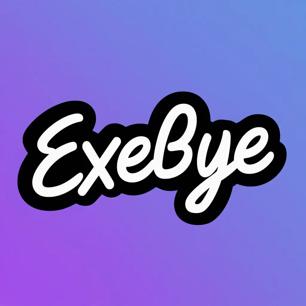 LOGO-Design-For-ExeBye-Modern-Typography-for-Logo-Developer-and-YouTuber
