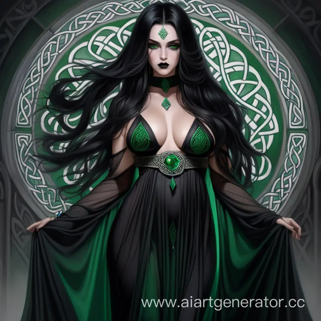 Medieval-Celtic-Witch-with-Flowing-Hair-and-Emerald-Eyes-in-Transparent-Black-Dress