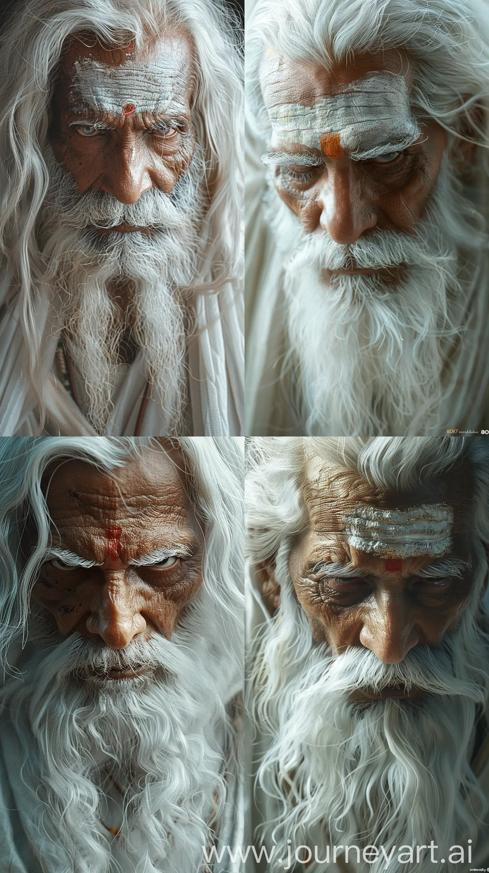 Wise-Indian-Sage-with-Mystical-Aura-Serene-Elder-with-Long-White-Hair-and-Traditional-Attire