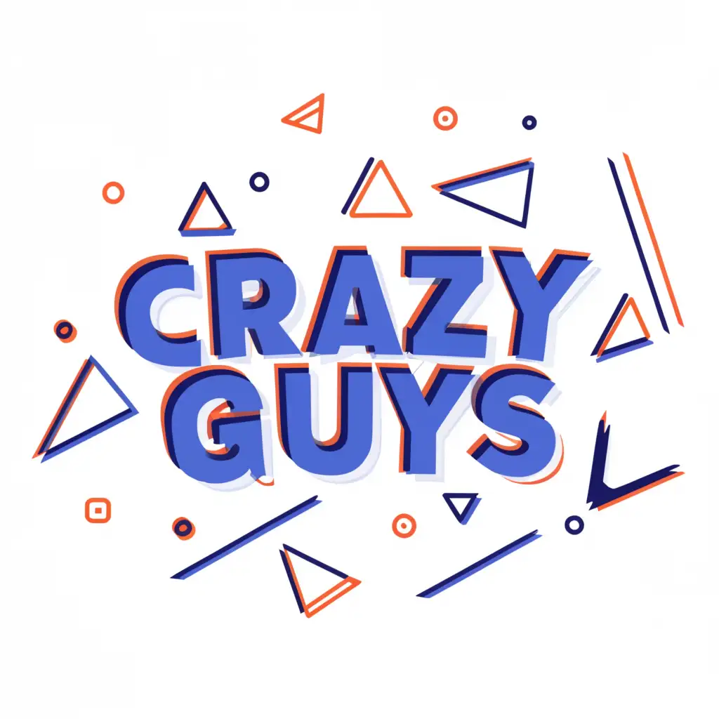 a logo design,with the text "Crazy Guys", main symbol:CG Letters as triangle,Moderate,clear background