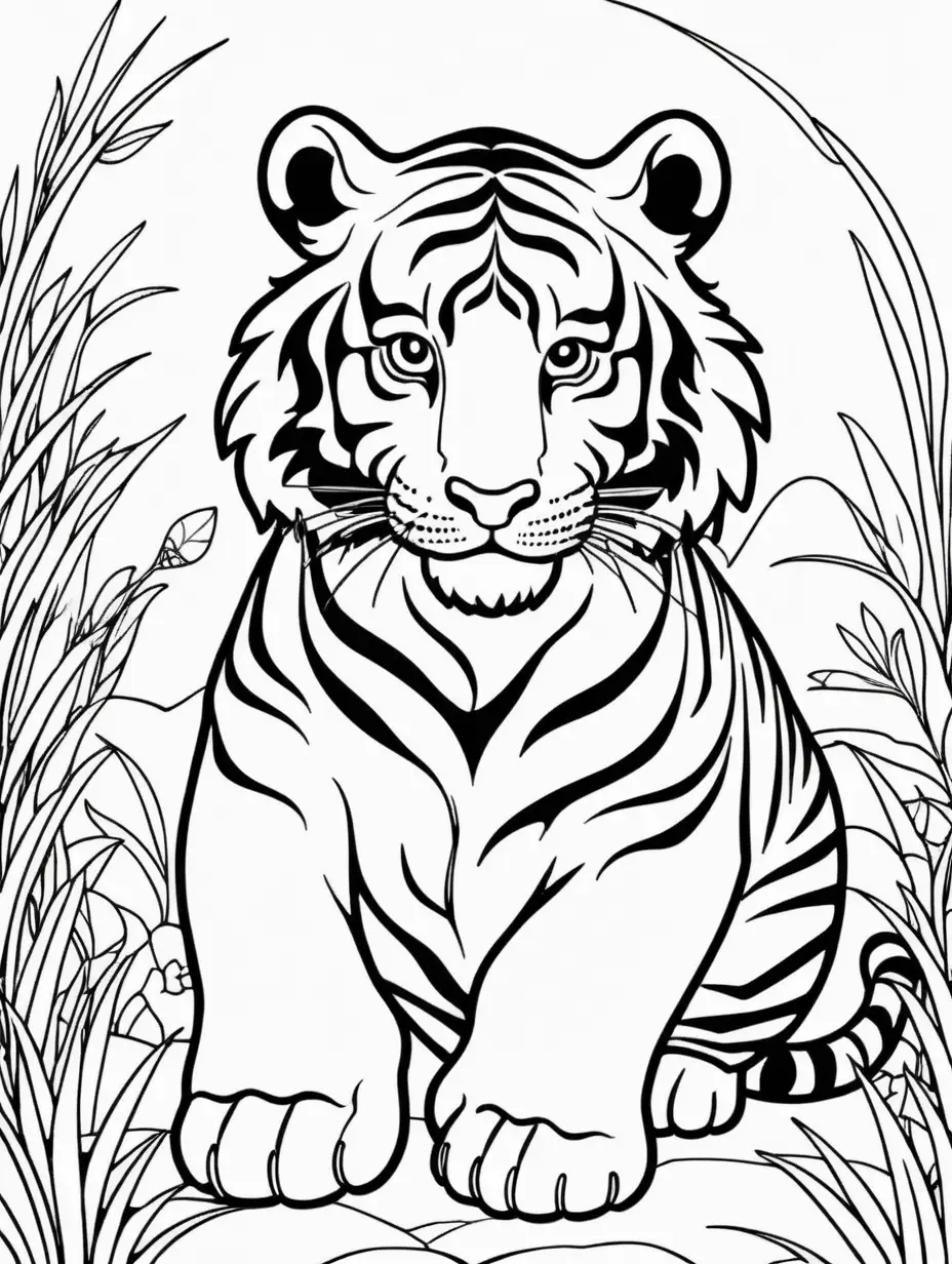Cute Tiger Drawing | Tiger Drawing in Five Steps | Tiger drawing, Drawings,  Easy tiger drawing